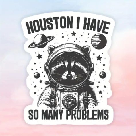 Durable Waterproof Space Raccoon Decal Funny Houston themed - Temu Storage Box On Wheels, Meme Stickers, Polyethylene Terephthalate, Botol Air, Car Magnets, Plastic Box Storage, Car Humor, Sarcastic Humor, Best Memes