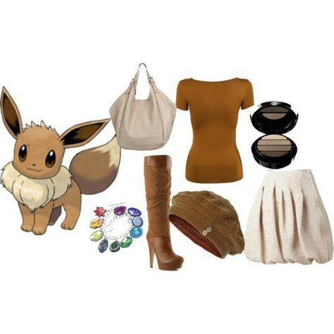 Eevee (Pokémon) - Polyvore Evee Pokemon Costume, Eevee Costume, Evee Pokemon, Pokémon Costume, Pokemon Fashion, Disney Character Outfits, Sailor Moon Outfit, Pokemon Costumes, Pokemon Halloween