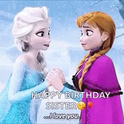 Happy Birthday Sister Elsa GIF - HappyBirthdaySister Elsa Anna - Discover & Share GIFs Disney Amor, Disney Love Quotes, Frozen Songs, Anna Und Elsa, Frozen 2013, Frozen Sisters, Jennifer Lee, Animation Disney, Sette Nani