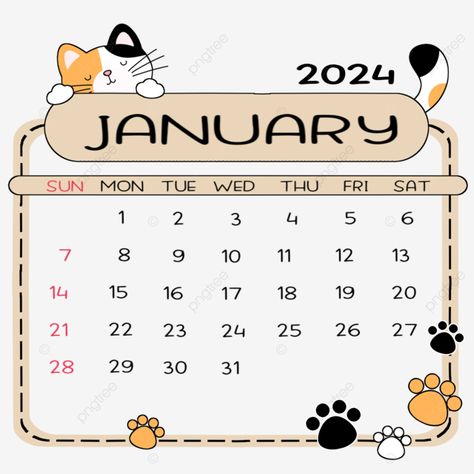 january 2024 calendar sleeping cat 2024 monthly calendar january calendar png January 2024 Calendar, 2024 Monthly Calendar, Calendar Png, Calendar January, January Calendar, 2024 Calendar, Cute Clipart, January 2024, Monthly Calendar