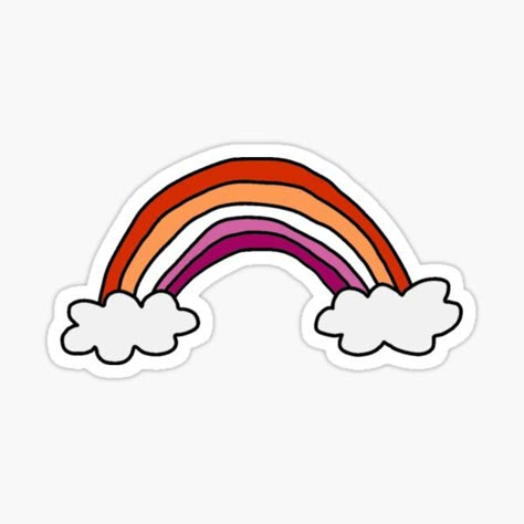 Pride Love Is Love, Lesbian Flag Sticker, Lesbian Flag Drawing, Lesbian Doodles, Pride Drawings, Lesbian Colors, Girly Stickers, Lesbian Stickers, Lgbt Sticker