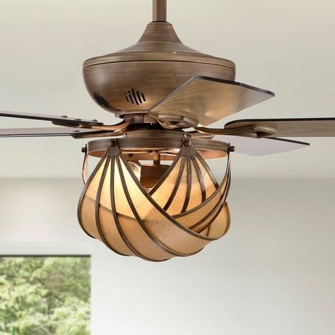 Parchman 52 Inch Mid-Century Modern Ceiling Fan with Remote - N/A - On Sale - Bed Bath & Beyond - 36798051 Tropical Ceiling Fans The Home Depot, Arts And Crafts Ceiling Fan, Bathroom Ceiling Fans With Light, Tropical Ceiling Fan With Light, Unique Ceiling Fans Bedroom, Fun Ceiling Fan, Craftsman Ceiling Fan, Stylish Ceiling Fan With Light, Aesthetic Ceiling Fan