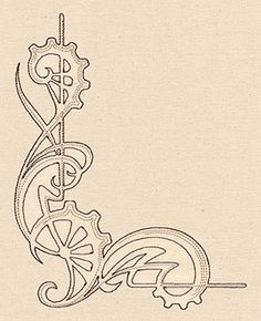 Art Nouveau Corner, Art Nouveau Design Pattern, Corner Ornament, Art Nouveau Border, Fleurs Art Nouveau, Motifs Art Nouveau, Illustration Art Nouveau, Design Art Nouveau, Bijoux Art Nouveau