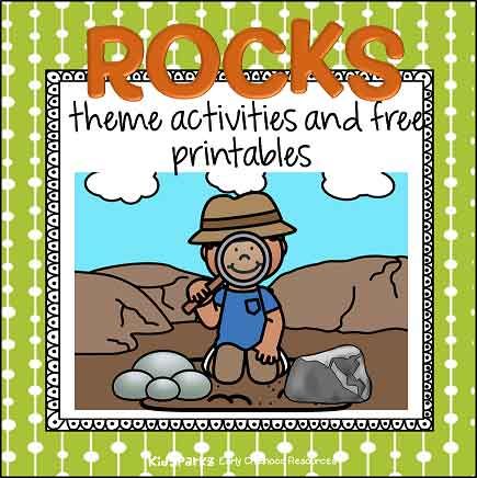 Rocks theme activities and printables for Preschool, Pre-K and Kindergarten - KIDSPARKZ Geology Activities, Preschool Weekly Lesson Plans, Games For Preschool, Earth Science Lessons, Kindergarten Rocks, Theme Activities, Nature School, Activities Ideas, Homeschool Kids