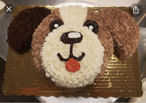 Puppy Cake Decorating Ideas, Cake Shaped Like Dog, Dog Cake Design Ideas Simple, Puppy Shaped Cake, Easy Dog Cake For Kids, Puppy Dog Cookies, Dog Themed Birthday Cake Ideas, Puppy Cupcake Cake, Dog Cake Smash