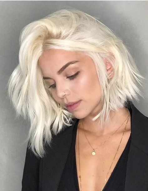 Short Blonde Hair Color Ideas, Short Blonde Hair Color, Platinum Blonde Hair Ideas, Short Bleached Hair, Short Platinum Blonde Hair, Short White Hair, Blonde Hair Ideas, Platinum Blonde Hair Color, Icy Blonde Hair