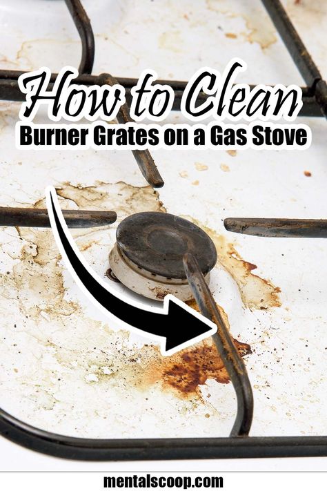 Cleaning Gas Stove Top, How To Clean A Gas Stove Top Grates, Gas Stove Grate Cleaning, How To Clean Gas Stove Grates Cast Iron, Cleaning Gas Stove Burners, Cleaning Cast Iron Stove Grates, Cleaning Stove Top Burners, Stovetop Cleaning Hacks Gas Stove, Best Way To Clean Gas Stove Grates