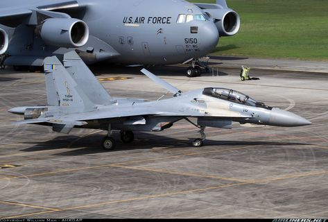 Malaysia Air Force, Sukhoi Su 30, Pulau Langkawi, Russian Fighter Jets, Russian Fighter, Aviation Technology, Military Artwork, Jet Fighter, Air Planes