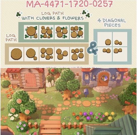 Log Path, Instagram Log, Cottagecore Animal Crossing, Acnh Paths, Acnh Cottagecore, Animal Crossing 3ds, Animals Crossing, Animal Crossing Funny, Ac New Leaf