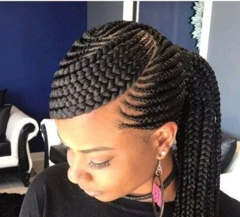 Cute Cornrows, Long Cornrows, Braiding Styles, African Hair Braiding Styles, Plaits Hairstyles, Braided Cornrow Hairstyles, Braided Ponytail Hairstyles, African Hair, Girls Hairstyles Braids