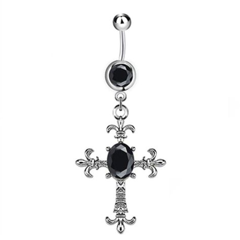 3 Colors goth crystal navel piercing Size: 14G(1.6mm) Shape\pattern: Cross Metals Type: Stainless steel Material: Metal Item Type: Body Jewelry Including: 1Piece Gender: Unisex Fine or Fashion: Fashion Color: As Shown Body Jewelry Type: Navel & Bell Button Rings ﻿More Goth & Skull Body Piercings HERE Goth Belly Piercing, Goth Belly Button Piercing, Kewpie Tattoo, Bellybutton Rings, Cute Belly Rings, Bellybutton Piercings, Belly Button Piercing Jewelry, Mod Jewelry, Belly Piercing Jewelry