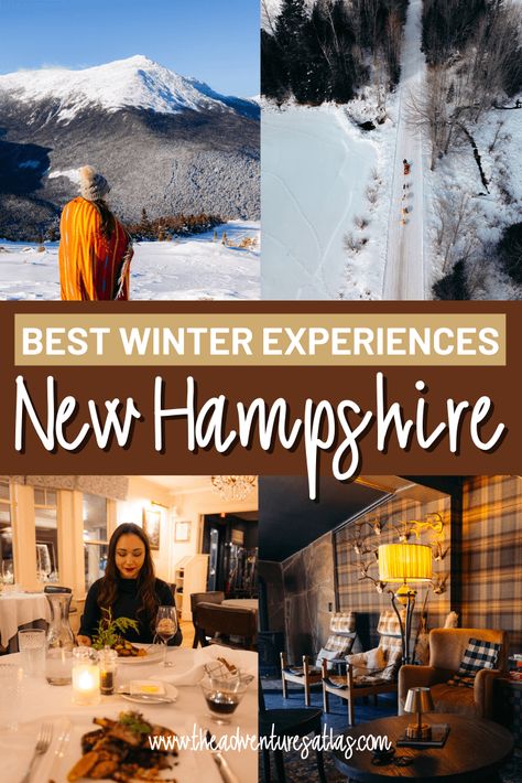 Check out the best winter experiences in New Hampshire! From snowy adventures to charming winter towns, discover what makes winter in this state so special. — new hampshire winter vacation | new hampshire winter things to do | new hampshire winter aesthetic | new hampshire winter photography | new hampshire winter itinerary | new hampshire things to do in winter Winter In New Hampshire, New Hampshire In Winter, North Conway New Hampshire Winter, Things To Do In New Hampshire, New Hampshire Winter, North Conway New Hampshire, Things To Do In Winter, Cozy Inn, Portsmouth New Hampshire