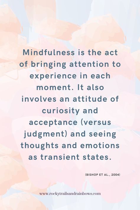 Mindfulness is the act of bringing attention to experience in each moment. | mindfulness quote | mindfulness | mind | mindful | mind body | mindful lifestyle | mindful living | intentional living | Rocky Trails and Rainbows Mindfulness Quotes Inspiration, Holistic Nursing, Mindful Lifestyle, Visualization Board, Class Themes, Mindful Quotes, Quotes Mindfulness, Mindful Moments, Living Simply