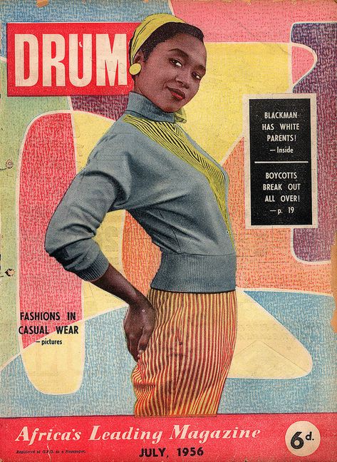 Apartheid Exposed in Drum Magazine ... Ebony Magazine Cover, Duro Olowu, Drum Magazine, African Drum, Jet Magazine, Ebony Magazine, Black Magazine, Drum Cover, History Magazine