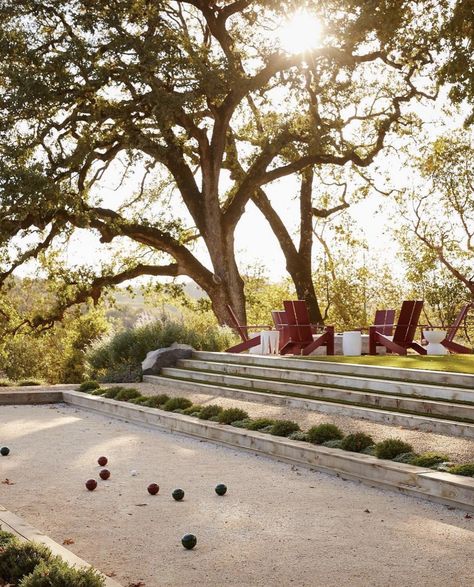 Bocce Court Backyard, Bocce Ball Court, Bocce Court, Landscape Rock, Bocce Ball, Garden Inspo, Farm Ideas, California Homes, At Home Store