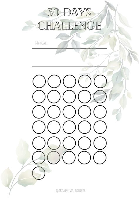 30 Day Challenge Journal, Bullet Journal Templates, Bullet Journal Template, 30 Days Challenge, Budget Challenge, Money Planner, Habit Tracker Bullet Journal, Habit Tracker Printable, Money Saving Techniques