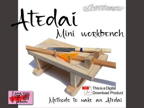 Atedai Japanese Mini Woodwork bench by u12learn on Etsy Woodwork Bench, Japanese Woodworking Projects, Floating Side Table, Workbench Top, Making Wooden Toys, Woodworking Bench Plans, Japanese Woodworking, Workbench Plans, Woodworking Workbench