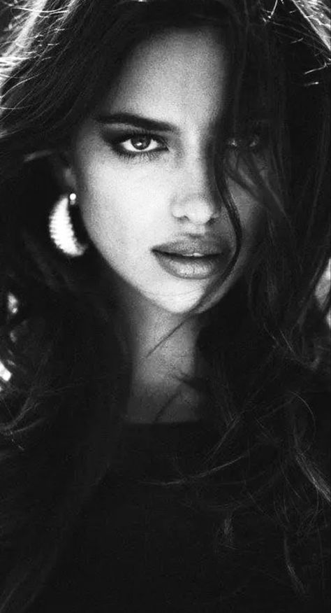 Me U, Irina Shayk, Home Ideas, With Love, Black And White, Hair, Black