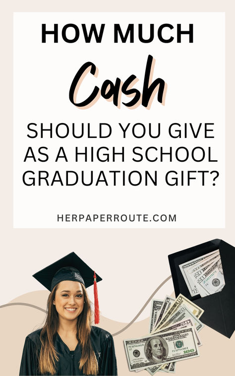 Do you have a family member, or do you know someone who will soon be graduating high school? It’s a big step and something worth celebrating. Likely, the graduate will go on to college or the workforce very soon. This may have you thinking about gifts. What should you get for the graduate? Or maybe you’re wondering how much money to give for a high school graduation gift. Find answers here! High School Graduation Money Gift Ideas, Gifts For High School Graduate, Highschool Graduation Gifts, Graduation Gifts For High School, Hs Graduation Gifts, Graduating High School, Graduation Money Gifts, Graduation Centerpiece, Graduation Open Houses