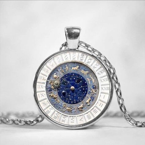 Astrological Clock, Clock Necklace, Astronomical Clock, Fantasy Craft, Victorian Accessories, Pocket Watch Antique, Steampunk Accessories, Clock Art, Magical Jewelry