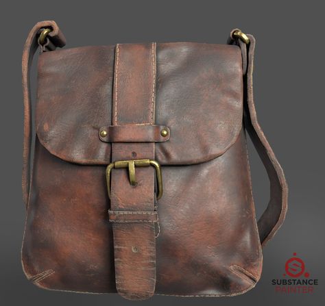 Leather Bag, lohita Y on ArtStation at https://www.artstation.com/artwork/ZvONR Egyptian Warrior, Dungeons And Dragons Figures, Props Concept, Props Art, Leather Supplies, Game Props, Medieval Armor, Matte Painting, 3d Modelling