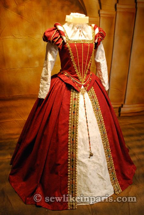 Elizabethan Gown, Elizabethan Dress, Elizabethan Costume, Elizabethan Fashion, 16th Century Fashion, Tudor Dress, Tudor Costumes, Elizabethan Era, Medieval Gown