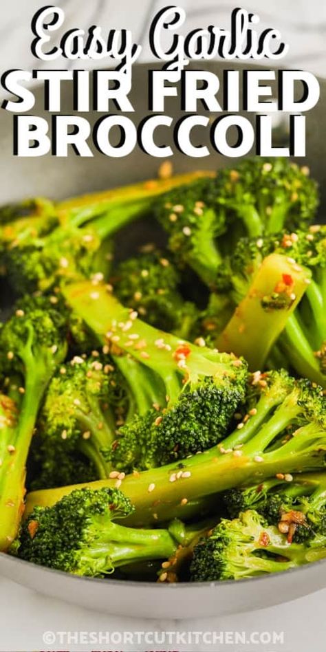 Stir Fried Broccoli, Chinese Broccoli Recipe, Pan Fried Broccoli, Sesame Broccoli, Chinese Side Dishes, Broccoli Recipes Side Dish, Spicy Broccoli, Broccoli Sauteed, Broccoli Side Dish