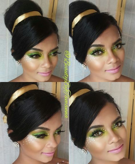 Homemade Tinkerbell Costume Women, Tinker Bell Halloween Makeup, Tinkerbell Hairstyle, Tinkerbell Hair, Tinkerbell Costume Makeup, Shrek Inspired Makeup, Tinker Bell Makeup, Tinkerbell Makeup Halloween, Tinkerbell Makeup Ideas