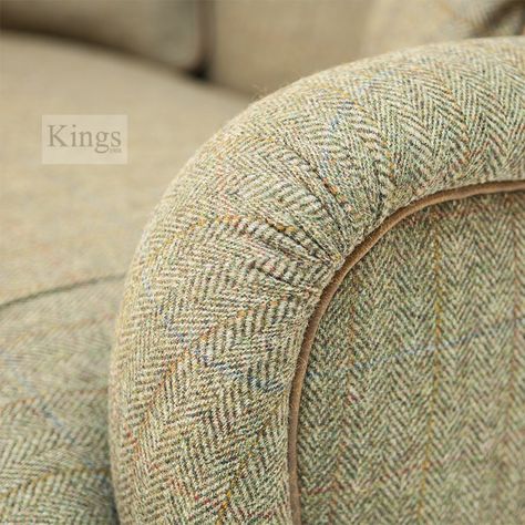 Tweed Couch, Cottage Couch, Cottage Couches, Petite Sofa, Southern Furniture, Sofa King, Upholstery Ideas, Tweed Fabric, Harris Tweed