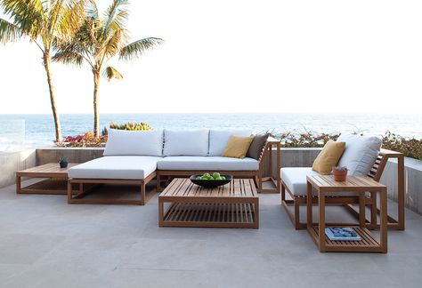 Maya Sectional Sofa - Westminster Teak Furniture Kursi Outdoor, Resin Patio Furniture, Teak Patio Furniture, Teak Outdoor Furniture, Best Outdoor Furniture, Outdoor Couch, Modern Outdoor Furniture, Modern Patio, Teak Outdoor