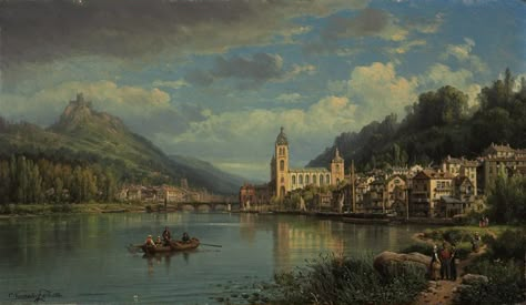 https://flic.kr/p/2fZhxBt | Charles Euphrasie Kuwasseg «A capriccio river landscape with figures conversing and a town beyond», 1880 г. | Oil on canvas; 58.5x99 cm. Landscape With Figures, River Landscape, Pc Wallpaper, Laptop Wallpaper, Wallpaper Art, Desktop Wallpapers, Wallpaper Pc, Ipad Wallpaper, Desktop Wallpaper