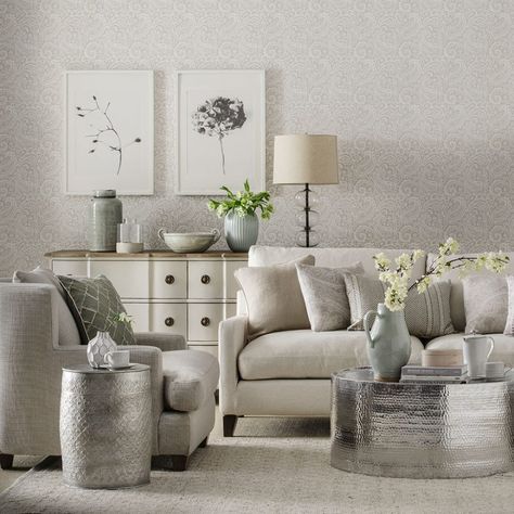 Beige And Grey Living Room, U Couch, Grey Flooring Living Room, Grey Paint Living Room, Living Room Inspiration Grey, Beige Living Room Decor, Grey Living Room Ideas, Winter Living Room Decor, Couch Living Room Ideas