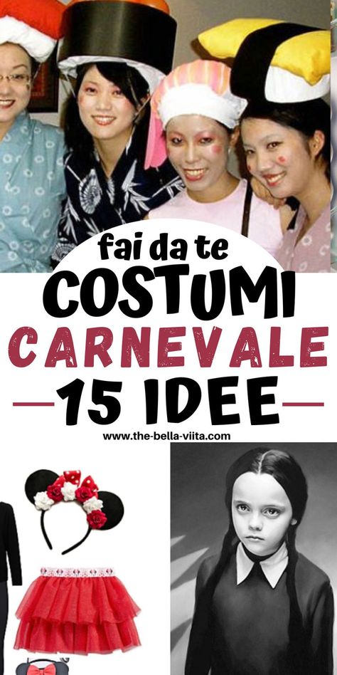 Costumi di Carnevale Fai da te! 15 bellissime idee per creare il tuo costume! Idee originali e facili da realizzare a casa! Crea il tuo costume! #carnevale #faidate Costume Carnevale, Halloween, Disney, Movie Posters, Film Posters