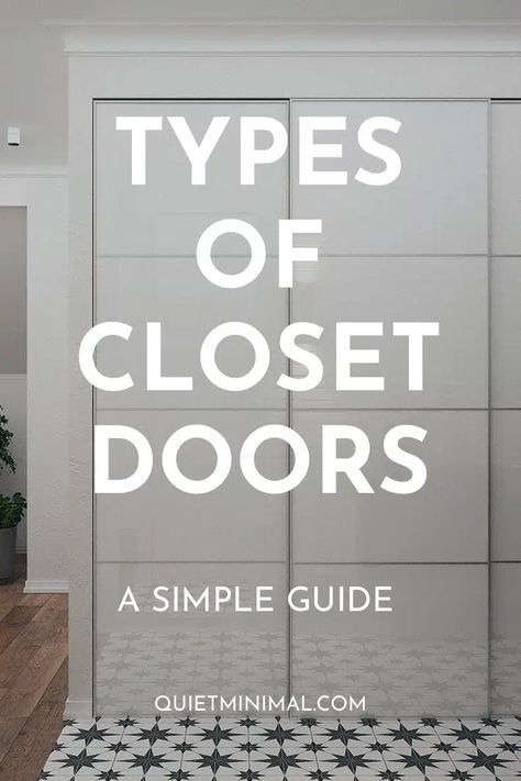 15 Types Of Closet Doors - Stunning Styles, Ideas, Guide Closet French Door Ideas, Closet Doors Small Bedroom, Closet Door Styles Bedrooms, Wall Closet Door Ideas, French Closet Doors Bedrooms, Closet Door Types, Best Closet Doors, Closet Designs With Sliding Doors, Contemporary Closet Doors