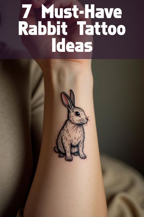 Did you know that a rabbit tattoo isn't just cute—it’s a rebel move? Dive into bold animal ink art and daring body designs that break the mold. Discover edgy symbolism and trendsetting style with vibrant photos that capture every detail. Rabbit Tattoo Ideas, Unique Rabbit, Rabbit Tattoo, Meaningful Symbols, Rabbit Tattoos, Minimalist Watercolor, Bunny Designs, Next Tattoo, Ink Art