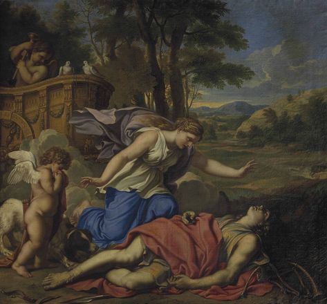 Nicolas Mignard D'Avignon (Troyes 1606-1668 Paris) | Venus and Adonis | Old Master | Christie's Venus And Adonis, Music Painting, Religious Painting, Goddess Of Love, Avignon, Old Master, Historical Photos, Ancient Art, Antique Art