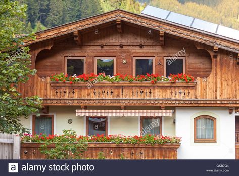 Houses With Flowers, Swiss Chalet, Cabin Exterior, Saint Francis, Sims Houses, Puget Sound, Sims House, Architecture Building, Set Design