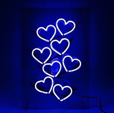 Backgrounds and Aesthetics - Dark Blue - Wattpad Blue Neon, The Shape, Neon Sign, A Heart, In The Middle, In The Dark, Blue Light, The Middle, Dark Blue