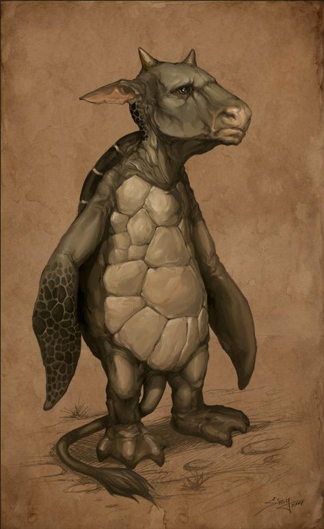 The Mock Turtle by Zeeksie Character Design Cartoon, Funny Illustration, Illustration Character, Creature Feature, Mock Turtle, Weird Creatures, Adventures In Wonderland, Illustration Character Design, Creature Design