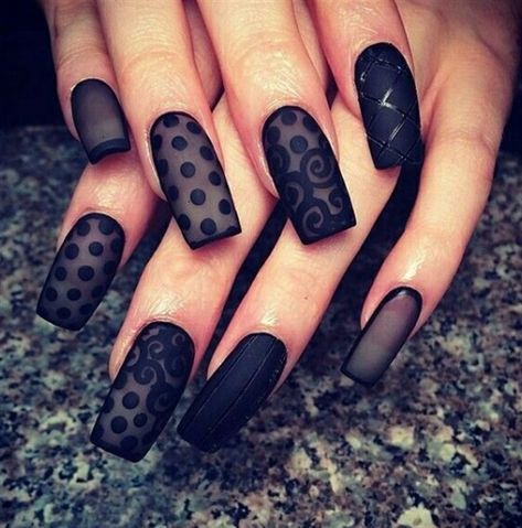 Lace Nail Design, Lace Nail Art, Unghie Nail Art, Lace Nails, Fall Nail Art Designs, Colorful Nails, Makijaż Smokey Eye, Dots Nails, Black Nail Designs