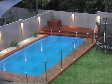 House Backyard Pool, Front Fences, Aluminum Pool Fence, Swimming Pool Safety, Pools For Small Yards, Backyard Dreams, Pool Landscape Design, Diy Swimming Pool, Small Pool Design