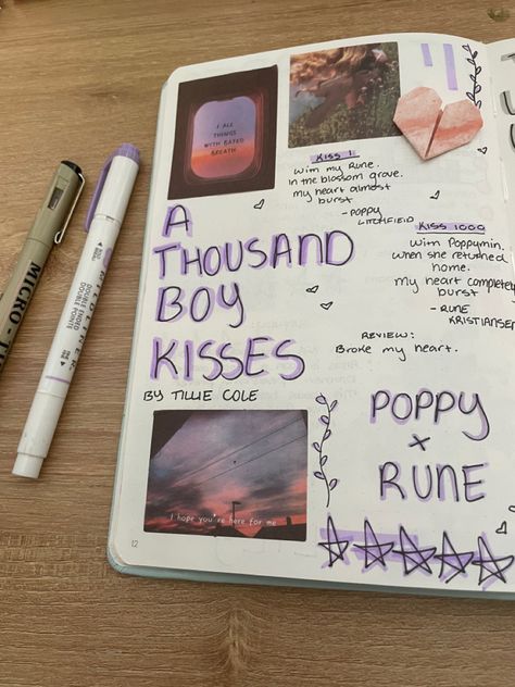 A Thousand Boy Kisses, Thousand Boy Kisses, My Heart Is Breaking, Journal Ideas, Runes, Bullet Journal, Kiss