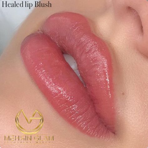 @mehringlam in L.A. Healed lip Blush 😍 #lipblushtattoo #liptattoo #tintedlips #fulllipcolor #fullliptattoo #lipcolortattoo #lipblush #lippermanentmakeup Healed Lip Blush, Lipblush Tattoo, Lip Blushing Tattoo Colors, Lip Tattoo Color, Blush Ideas, Lip Color Tattoo, Lip Blush Tattoo, Blush Tattoo, Lip Permanent Makeup