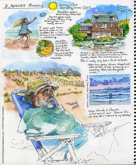 Beach Sketchbook, Watercolour Journal, Best Travel Journals, Illustrated Journal, Travel Journaling, Illustration Journal, Travel Art Journal, City Sketch, Watercolor Art Journal