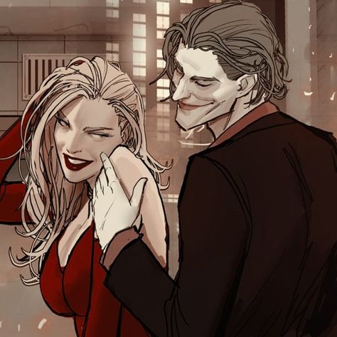 Harley And Joker Fanart, Joker X Harley Fanart, Harley And Joker Matching Pfp, Joker And Harley Quinn Matching Pfp, Harley Quinn X Batman, Joker And Harley Quinn Fanart, Joker And Harley Quinn Comic, Batman X Harley Quinn, The Joker Fanart