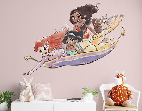 Toddler Princess Room, Bedroom Design Board, Disney Princess Room Decor, Princess Mural, Disney Themed Bedrooms, Disney Mural, Girls Princess Room, Disney Princess Room, Princess Room Decor