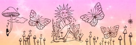 Trippy Cover Photo, Twitter Header Photos Spiritual, Cover Pics For Facebook Aesthetic, Tarot Header Twitter, Cute Facebook Cover Photos Aesthetic, Facebook Cover Photos Witchy, Witchy Cover Photos Facebook, Grunge Facebook Cover, Witchy Cover Photos