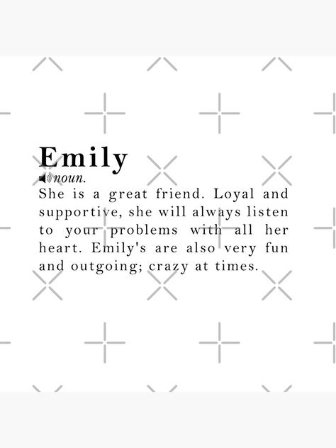 Emily Name, Emily English, Dear Self Quotes, Dear Self, Self Quotes, Names With Meaning, English Bulldog, Designer Throw Pillows, How To Be Outgoing