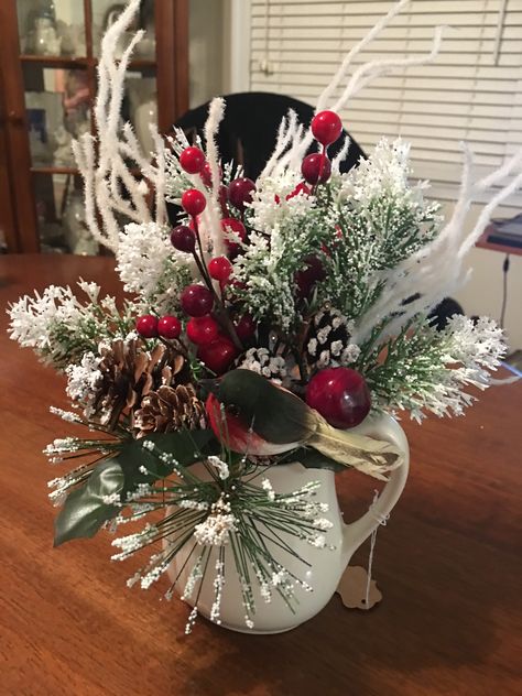 Holiday Flower Arrangements Christmas, Christmas Fake Floral Arrangements, Christmas Fake Flower Arrangements, December Flower Arrangements, Christmas Artificial Flower Arrangements, Christmas Floral Arrangements Diy Simple, Small Christmas Floral Arrangements Diy, Christmas Flower Arrangements Ideas Winter Wonderland, Christmas Small Flower Arrangements