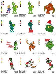 Machine Embroidery Designs 18 grinch embroidery designs BOGO instant by dolphinmoon30 on Etsy, $5.99 - 18 grinch that stole chirstmas embroidery designs  for 4x4 hoop size.    these designs are in PES DST VP3 format. if you need another format send me a convo *You must have an embroidery machine that is formatted for PES designs for this to work Delivery is by instant Download. Designs are available as soon as payment is verified. You must have the relevant software and Hardware to Open, view an Grinch Embroidery, Best Embroidery Machine, Ladies Suits, Learning To Embroider, Machine Pattern, Machine Embroidery Projects, Computerized Embroidery, Learn Embroidery, Embroidery Shop